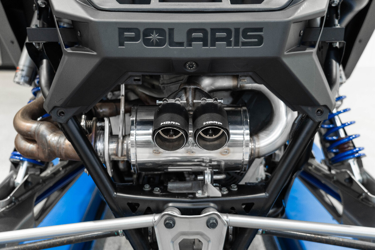 MBRP Slip on Dual Outlet Exhaust for 22-25 Polaris RZR PRO R w Carbon Fiber Tips