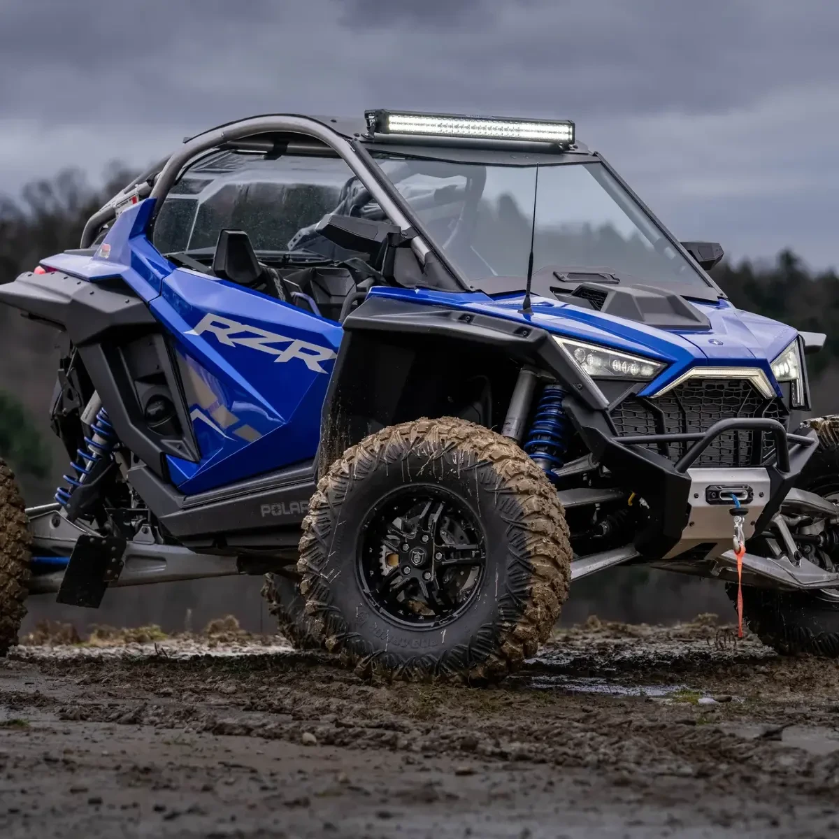 MBRP Slip on Dual Outlet Exhaust for 22-25 Polaris RZR PRO R w Carbon Fiber Tips