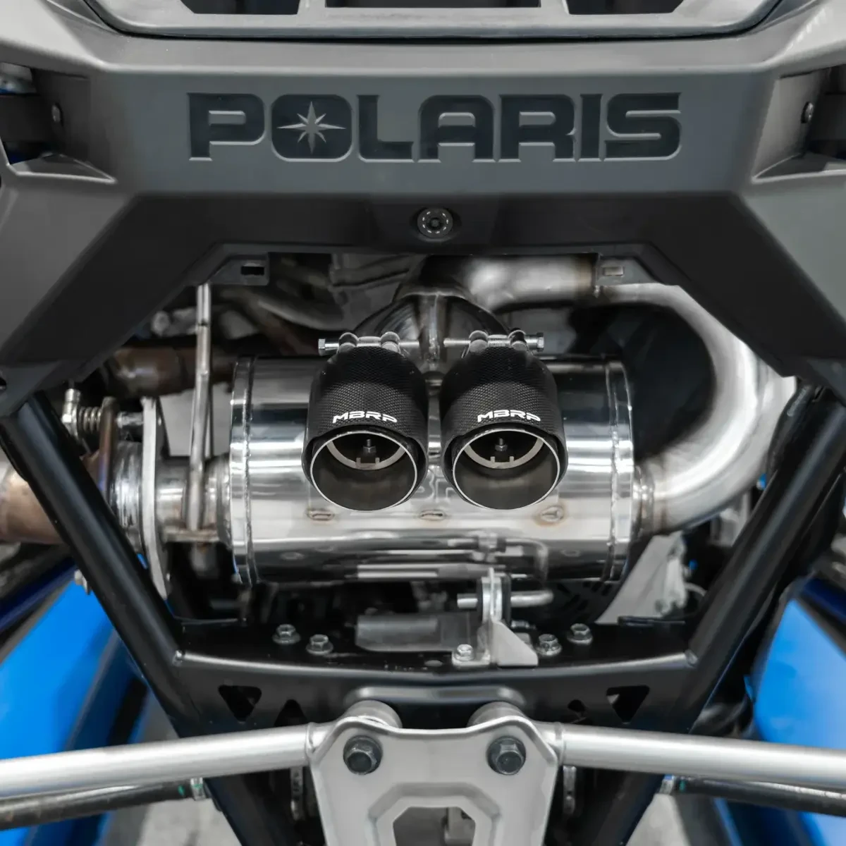 MBRP Slip on Dual Outlet Exhaust for 22-25 Polaris RZR PRO R w Carbon Fiber Tips