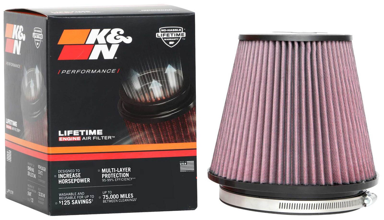 K&N RU-1042 Replacement  Clamp-On Air Filter 6" FLG   7-1/2" B   5" T   6-1/2" H