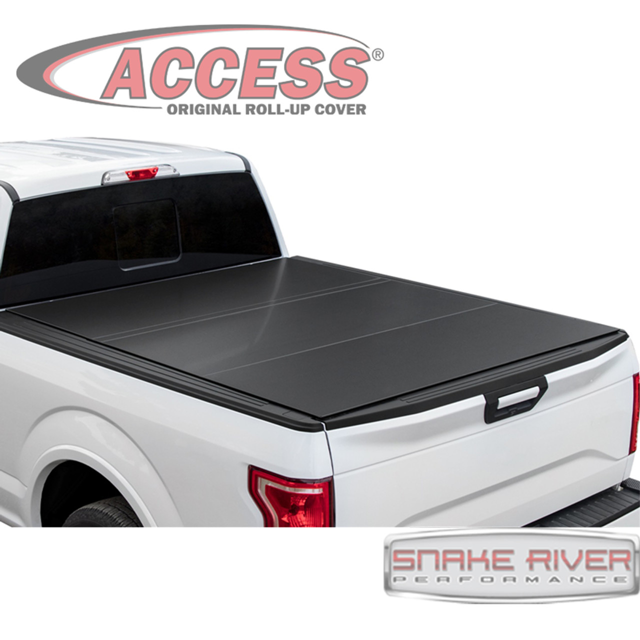 Access LOMAX Tri Fold Hard Tonneau Cover Matte For 23-25 Rivian R1T With Track
