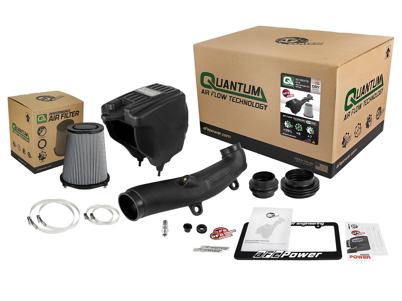 AFE QUANTUM Air Intake For 20-23 DRY S For Jeep Gladiator Wrangler 3.6 53-10017D
