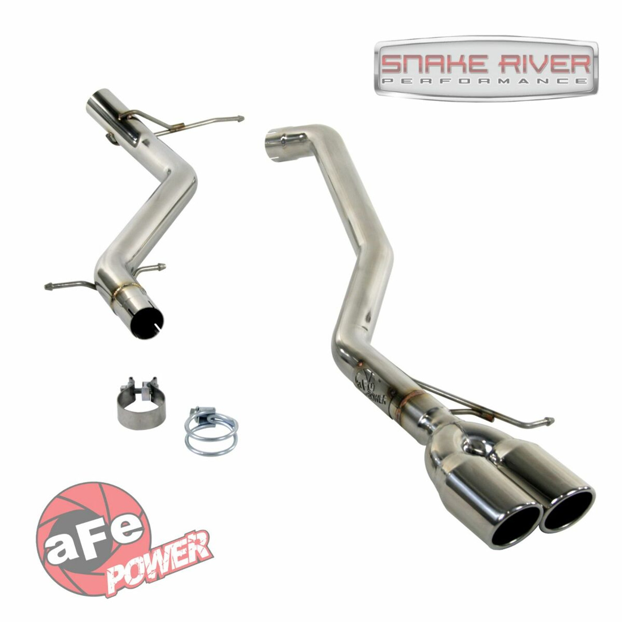 AFE MACH 2.5" Cat-Back Exhaust W 3" Tips For 09-10 Volkswagen Jetta 2L 49-36401