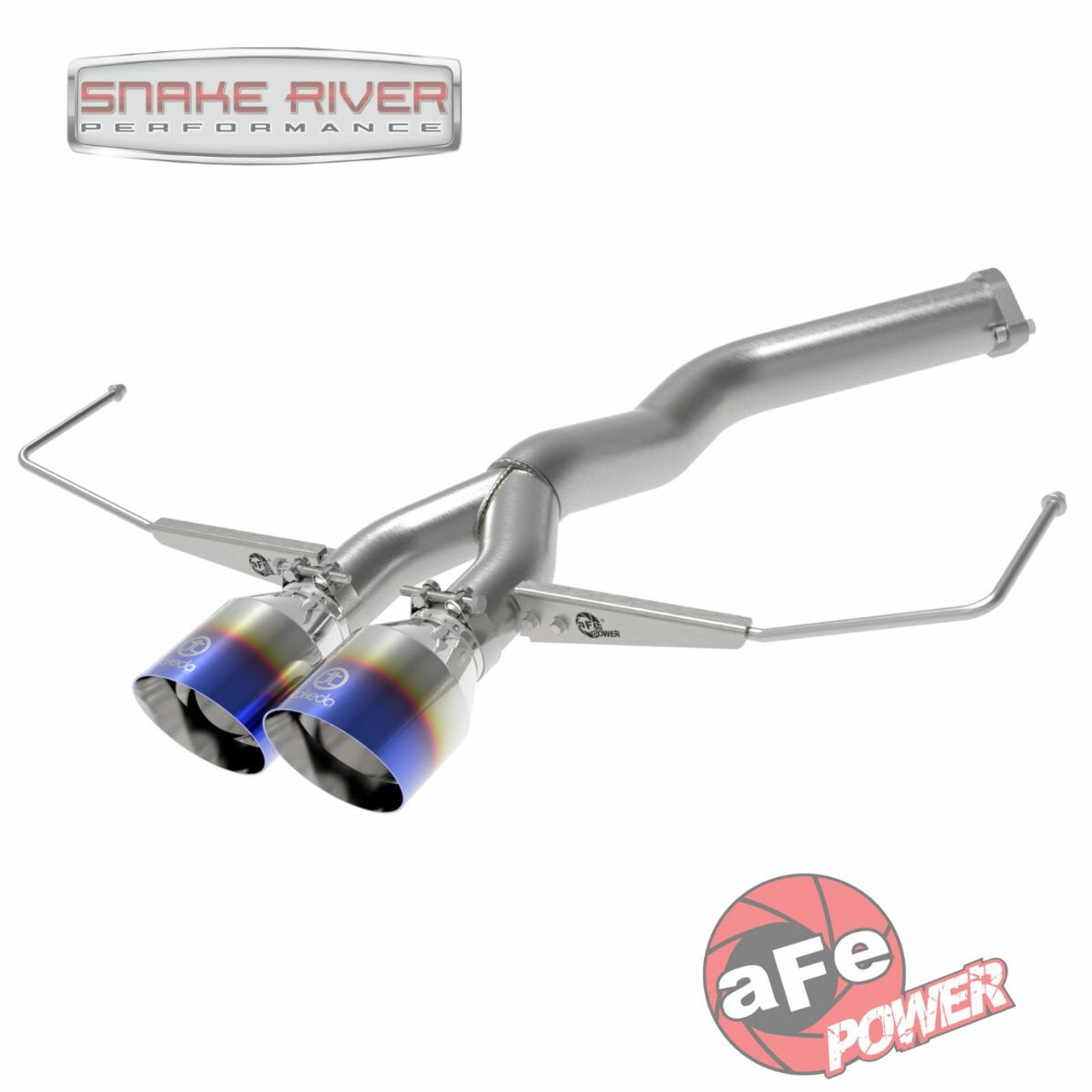 AFE 3" In 2.5" Out Dual Axle-Back W Dual Blue 4.5" Tips For 19-21 Hyundai 1.6L