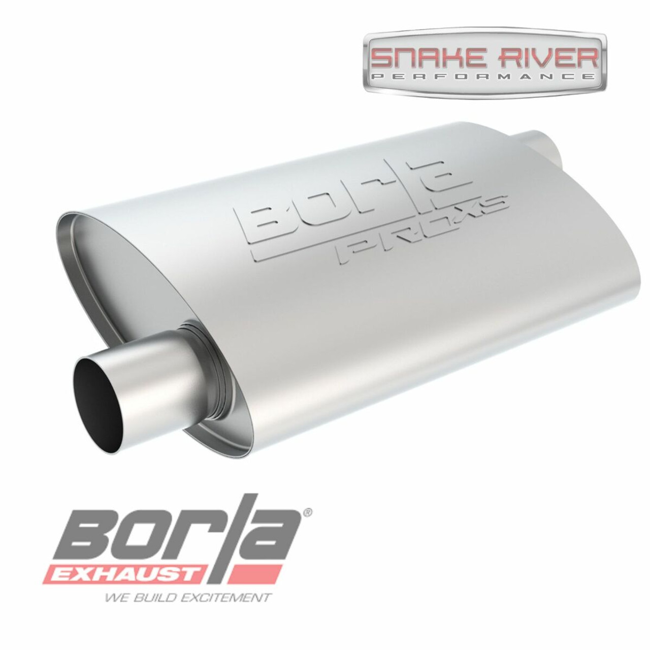 Borla Exhaust ProXS 3" Offset In/Out 19" Long 4" X 9.5" X 14" Oval Muffler 40353