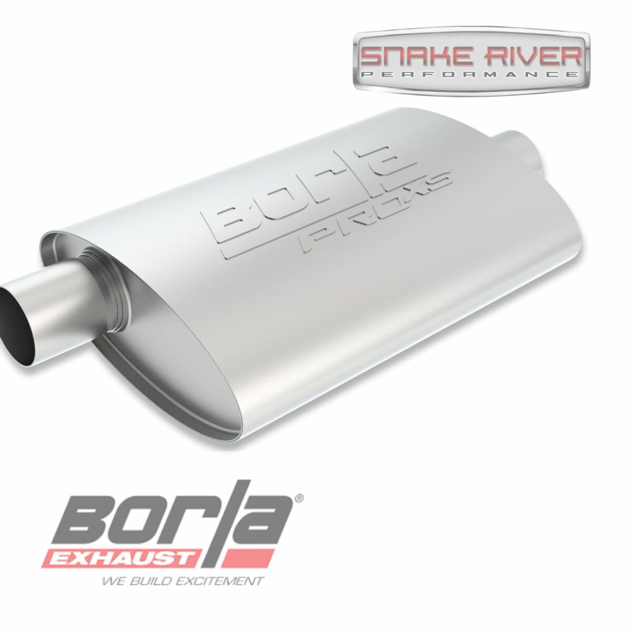 Borla Exhaust ProXS 2.25" Offset In 2.25" Center Out 19" Long Oval Muffler 40357