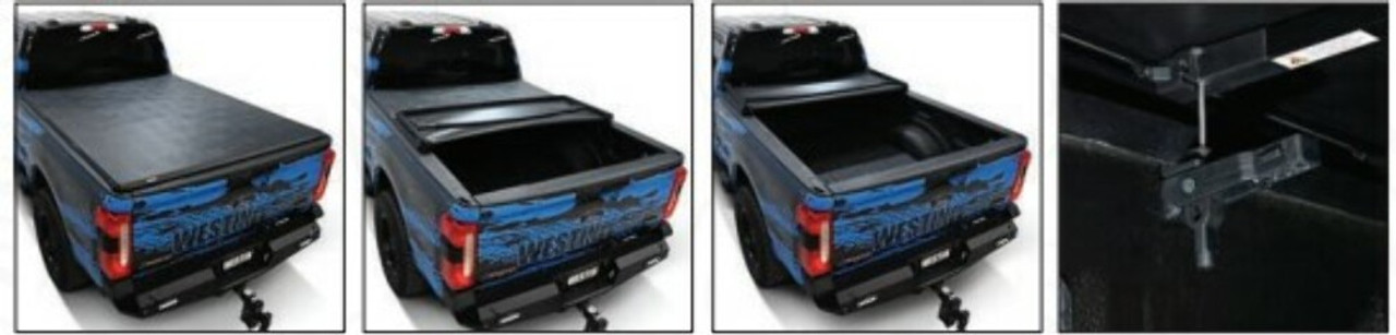 Westin Soft Tri-Fold Tonneau Cover for 19-25 Chevy Silverado Sierra 1500 6.6 Bed