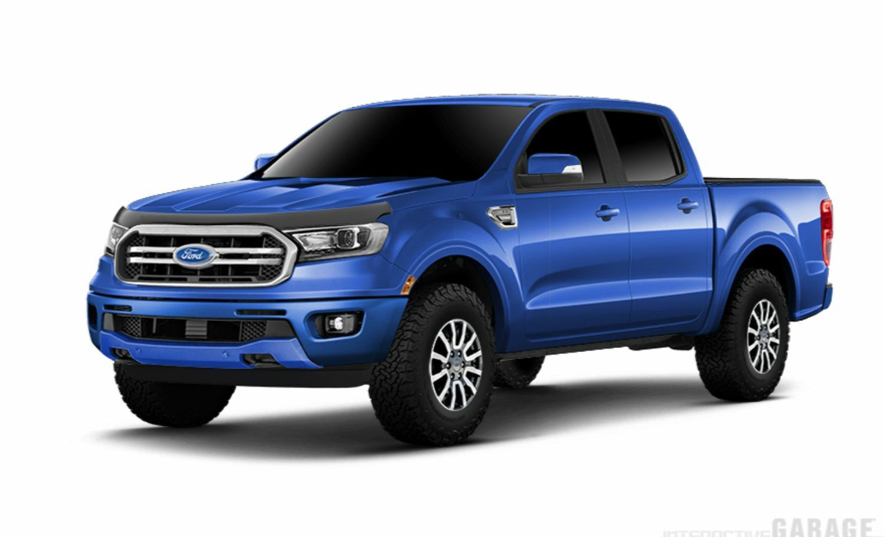 TrailFX Smoke Acrylic Bug Shield Hood Deflector For 19-23 Ford Ranger 8715H