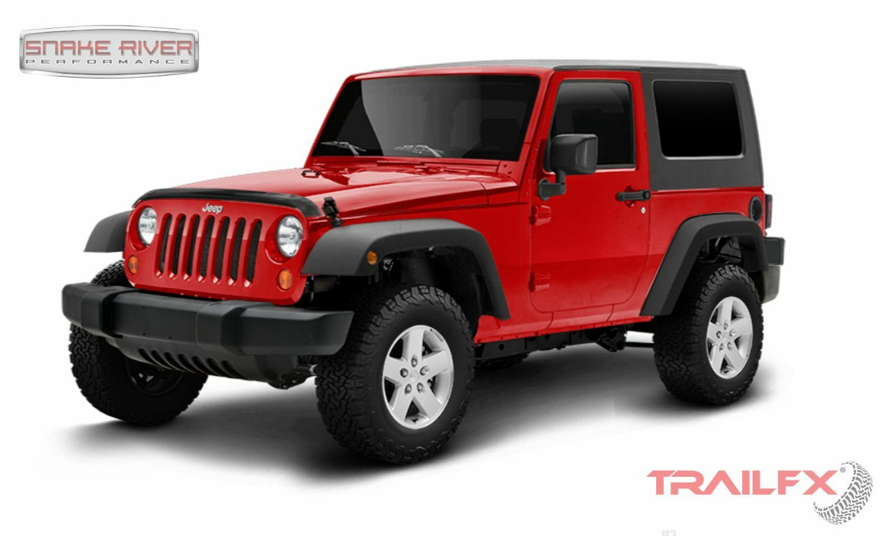 TrailFX Smoke Acrylic Bugshield Hood Deflector For 07-18 Jeep Wrangler JK 4901H