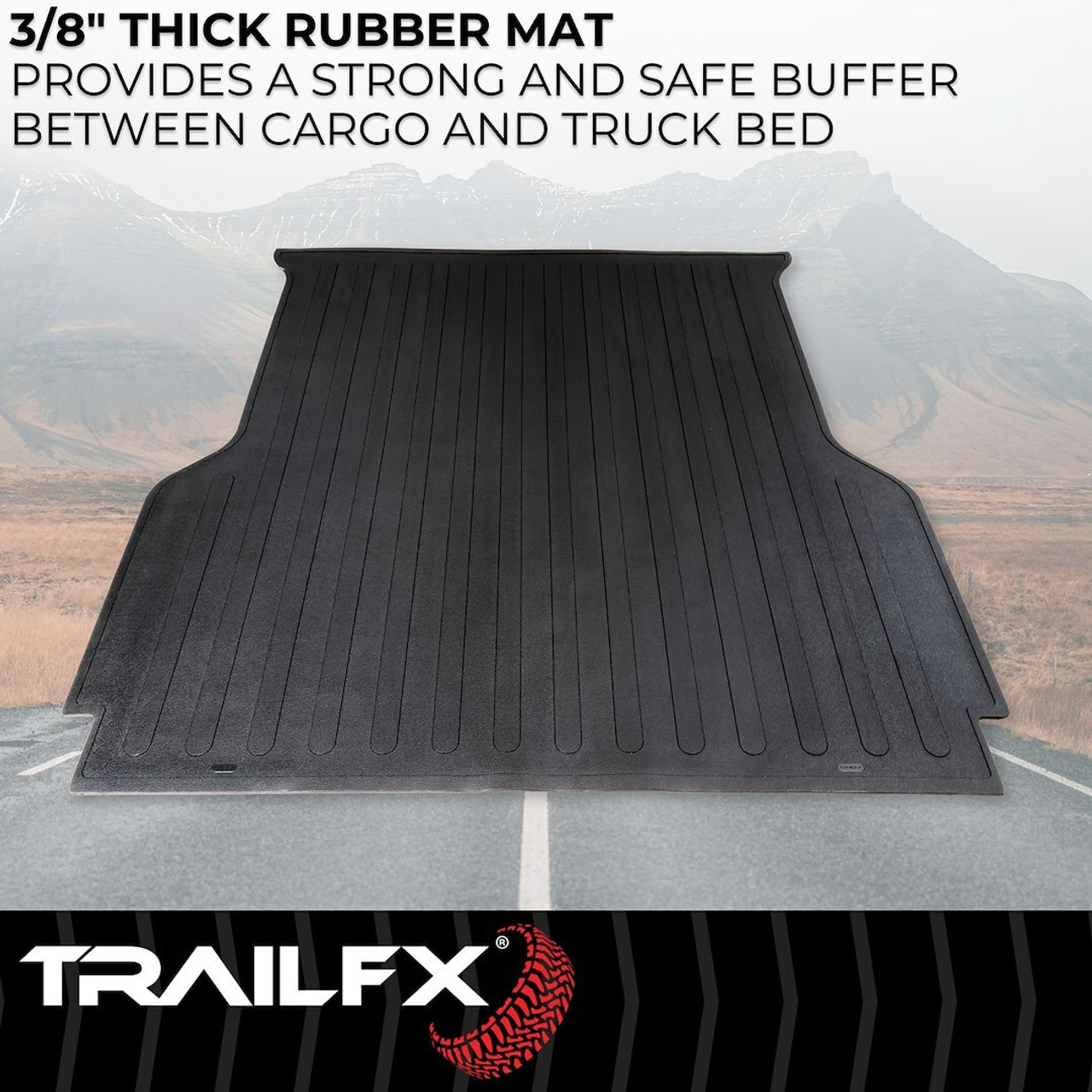 TrailFX Black Rubber Bed Mat For 15-22 Chevy Colorado GMC Canyon 6' Bed 629N