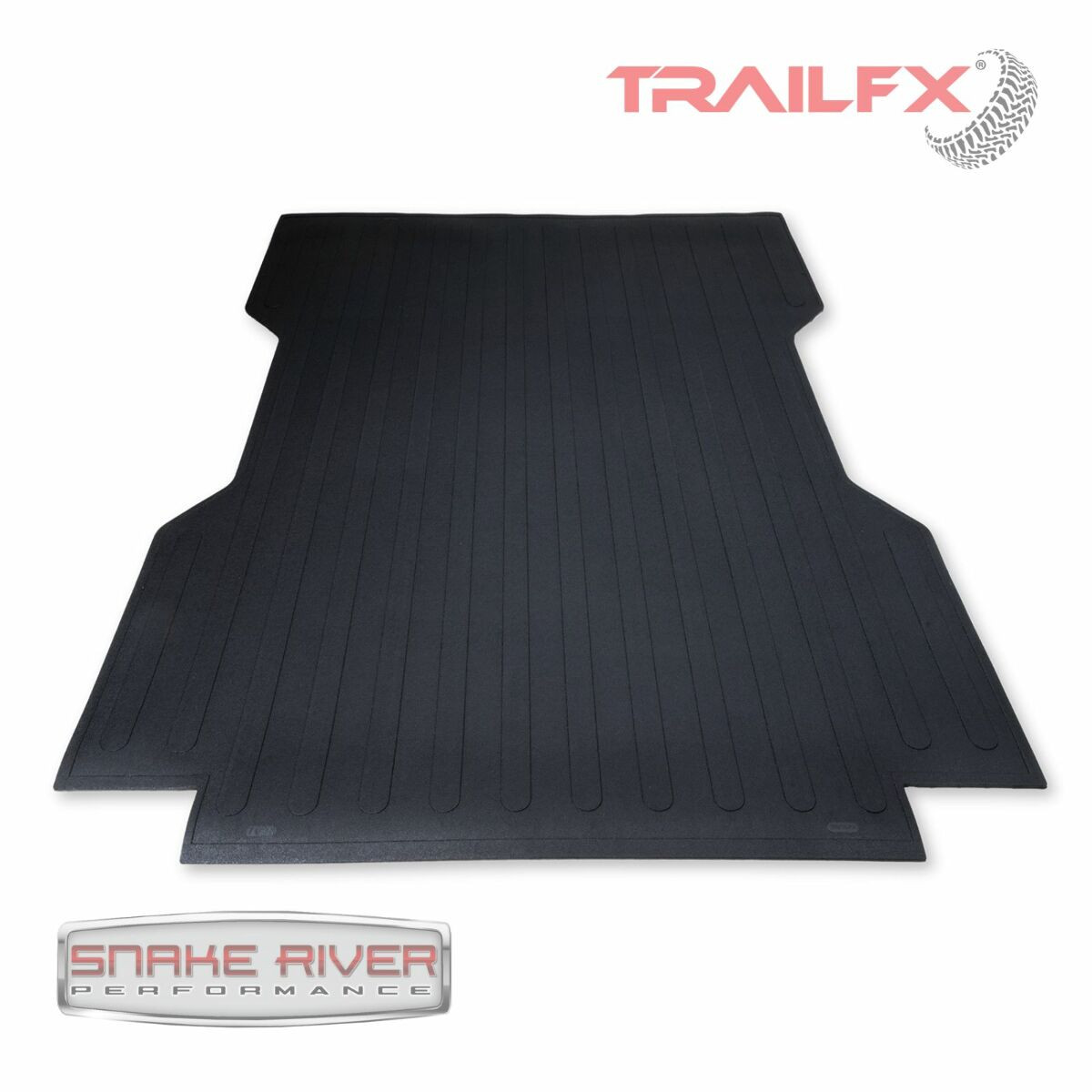 TrailFX Black Drop In Flush Rubber Bed Mat For 24-25 Toyota Tacoma 6' Bed 703N