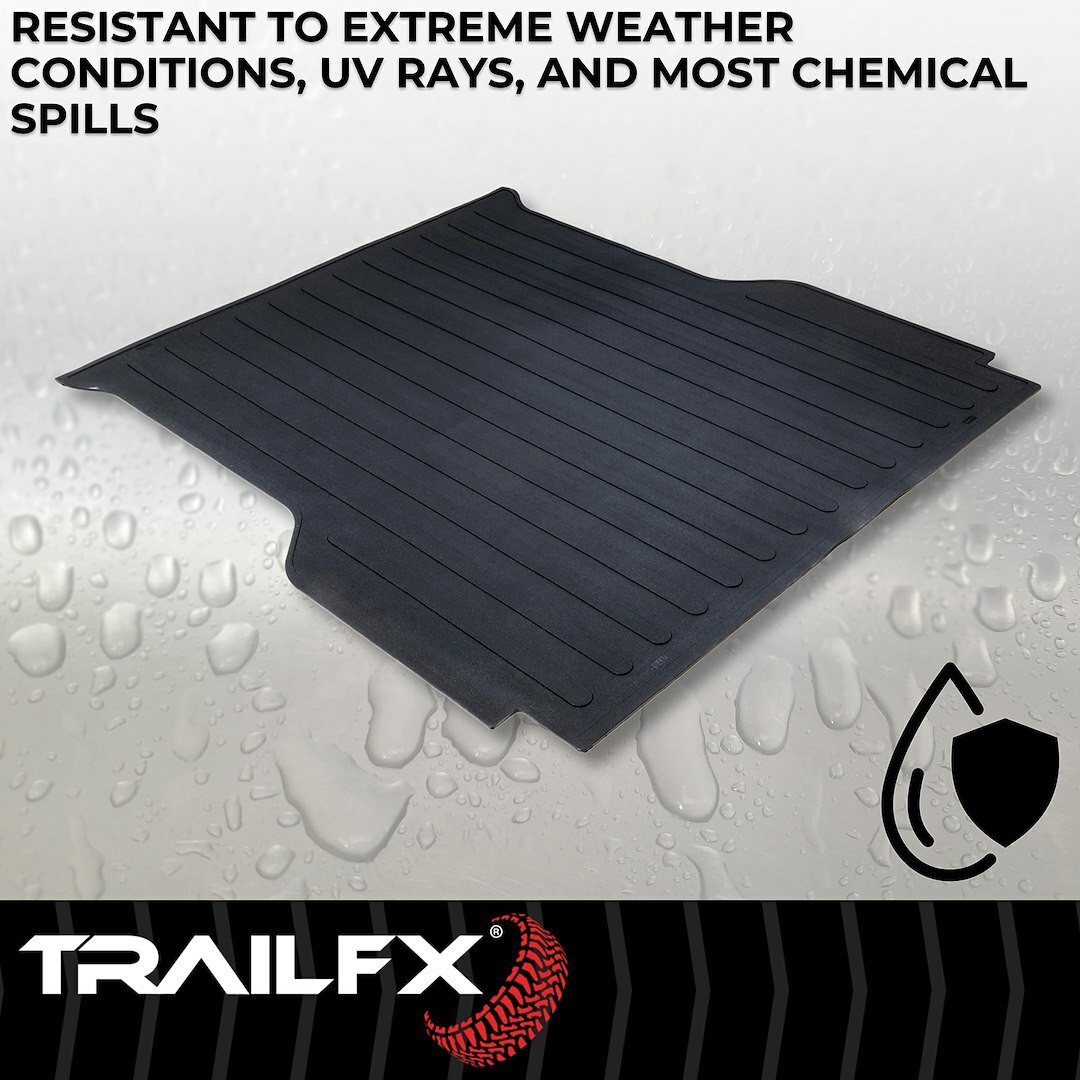 TrailFX Black Drop In Flush Rubber Bed Mat For 15-23 Ford F-150 5.5' Bed 630N