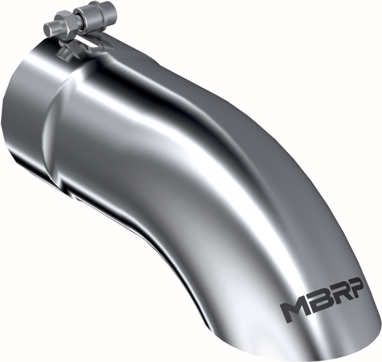 T5081 - MBRP STAINLESS STEEL EXHAUST TIP 4" OUTLET TURN DOWN 4" INLET 12" LENGTH