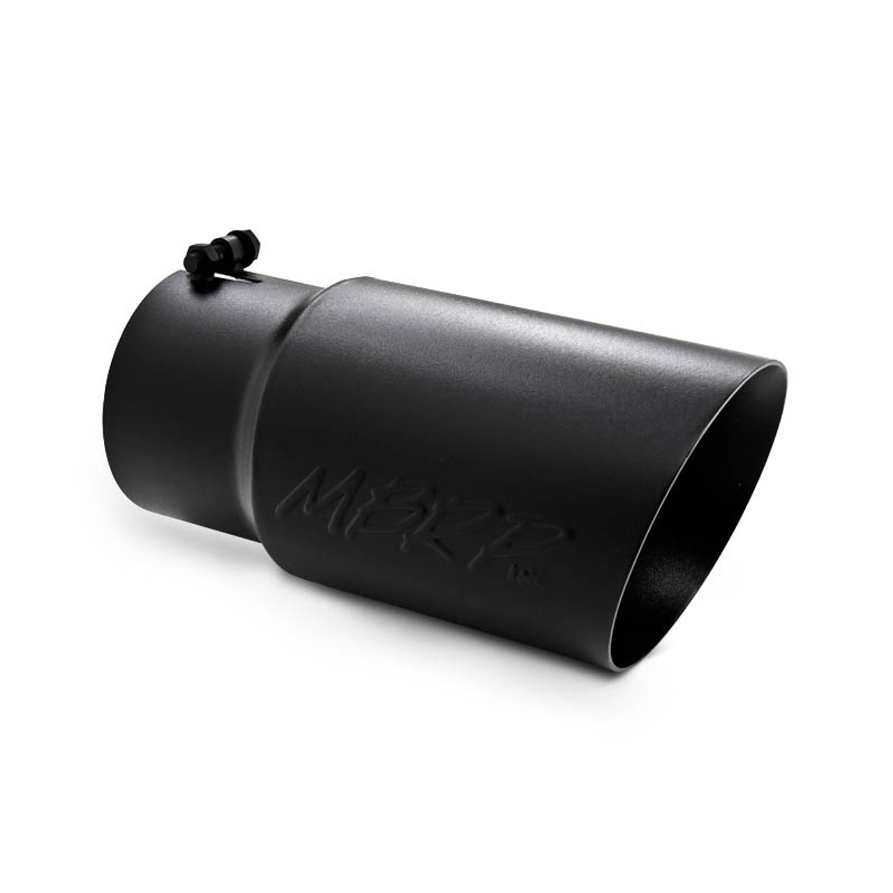 T5074BLK - MBRP BLACK EXHAUST TIP 6" OUTLET DUAL WALLED ANGLED 5" INLET 12" LENGTH