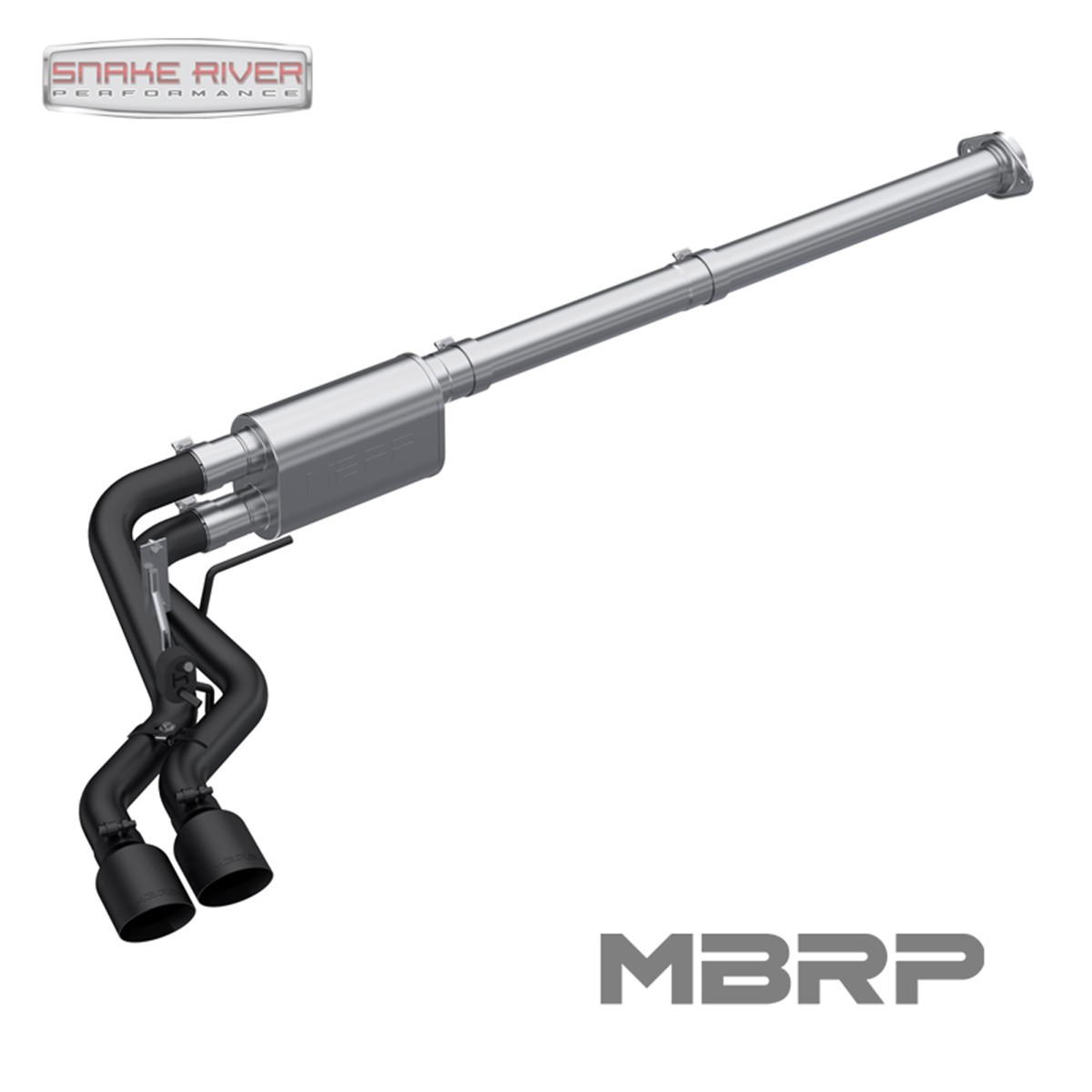 MBRP Black Dual Exit Exhaust For 21-25 Ford F150 2.7L 3.5L ECOBOOST 5.0 S5217BLK