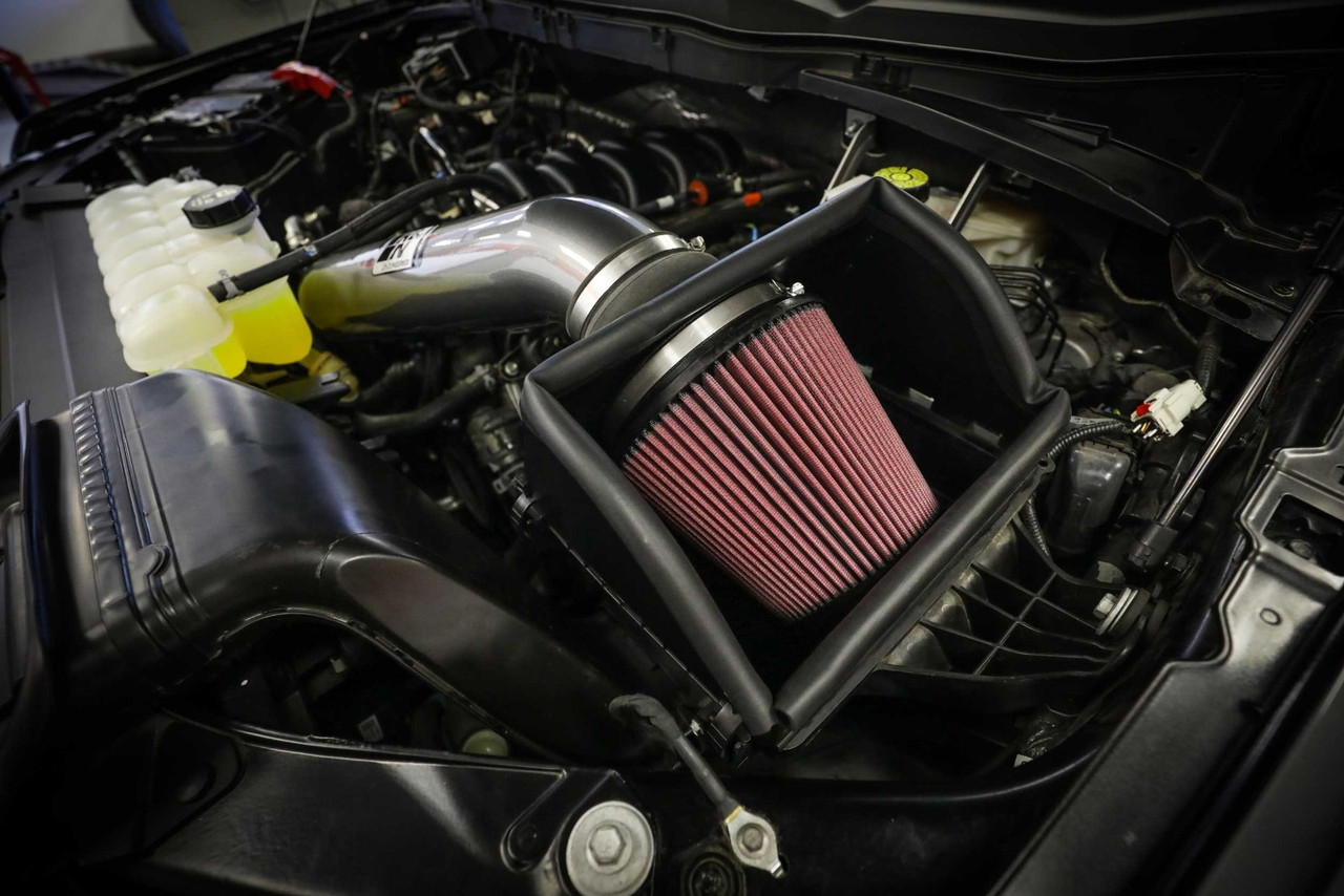 K&N 77-2616KC Performance Air Intake System For 21-26 Ford F150 5.0L Gray tube