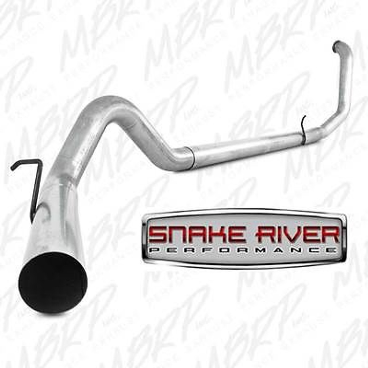 S6200PLM T5051BLK - MBRP 4" EXHAUST 99-03 FORD POWERSTROKE DIESEL 7.3L STRAIGHT PIPE w BLACK TIP