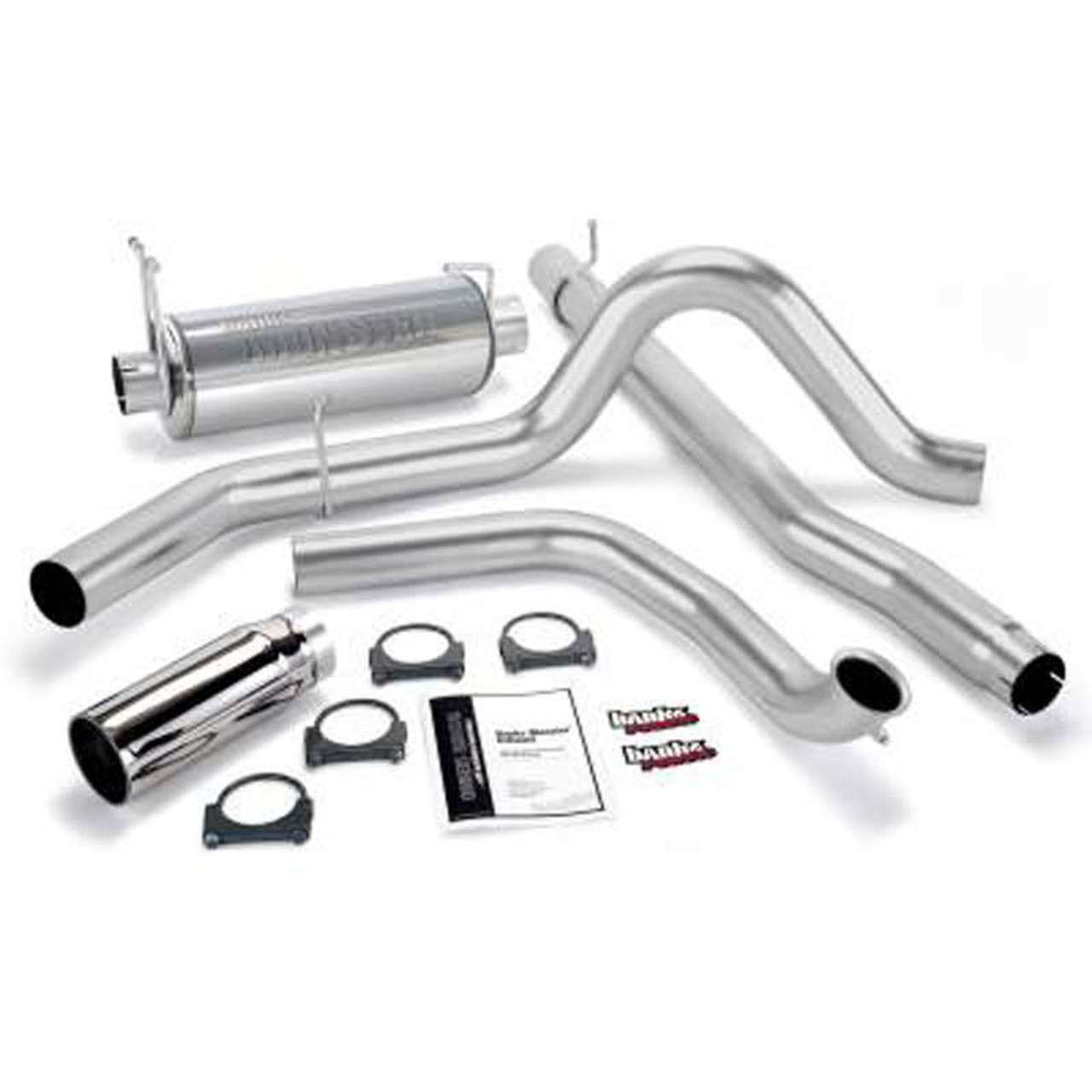 BANKS 4" EXHAUST 99-03 FORD F250 F350 POWERSTROKE DIESEL 7.3L CREW CAB SHORT BED - 48656 53516