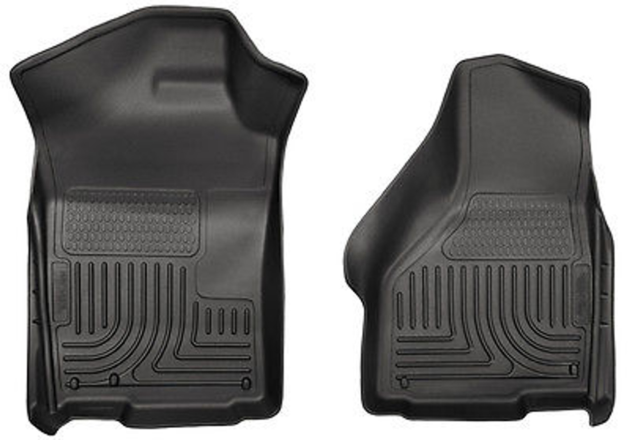 18331 - HUSKY FLOOR LINERS WEATHERBEATER FRONT 2009-2014 FORD F150 BLACK