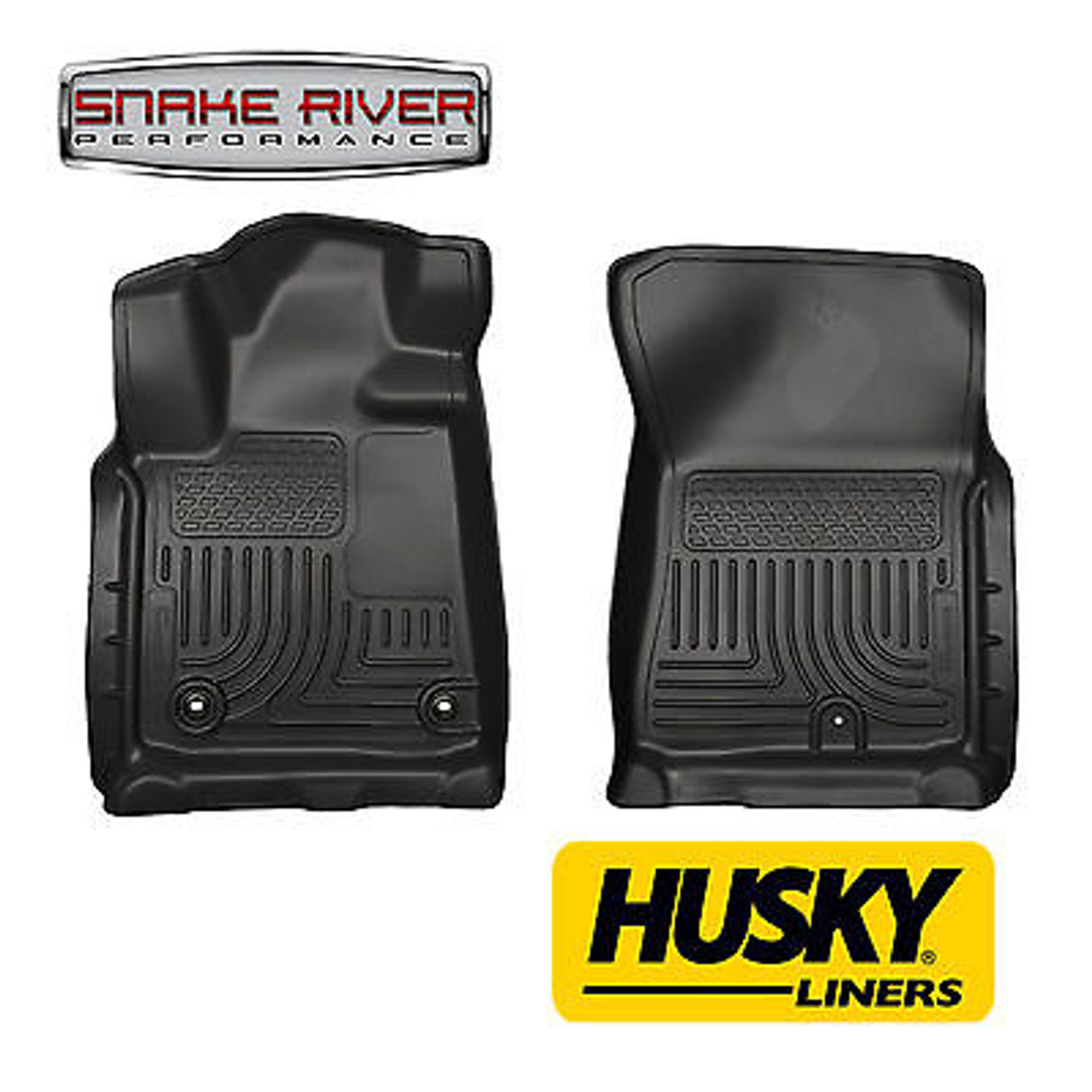 18561 - HUSKY FRONT FLOOR LINERS WEATHERBEATER 2012-2015 TOYOTA TUNDRA BLACK