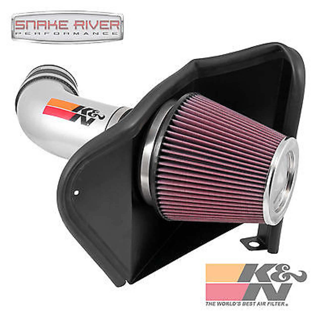 77-1567KS - K&N POLISHED AIR INTAKE SYSTEM FOR 12-15 JEEP GRAND CHEROKEE 6.4L NO CARB