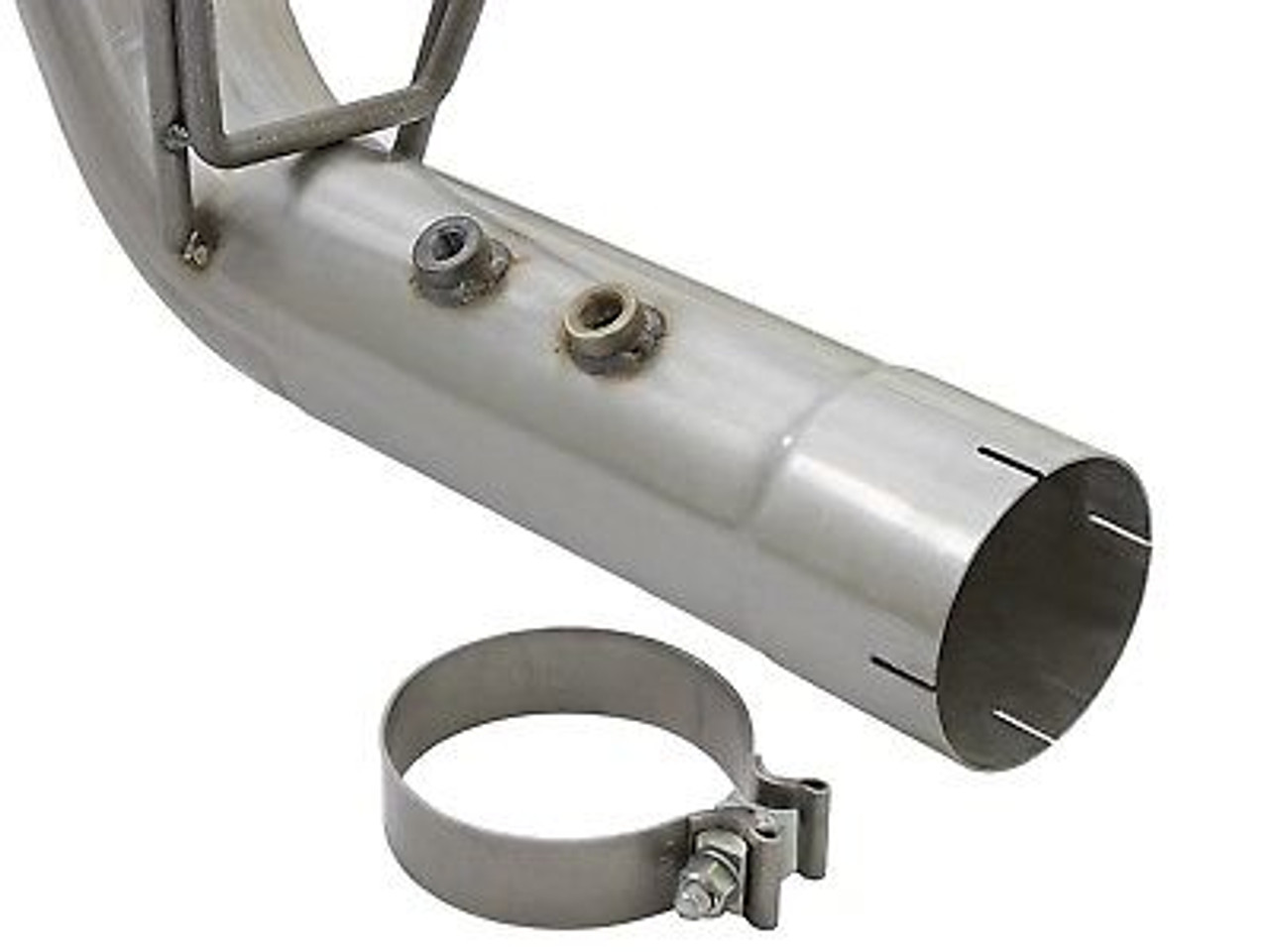 AFE POWER ATLAS DUAL 4" FILTER BACK EXHAUST 17 CHEVY GMC DURAMAX DIESEL BLK TIP