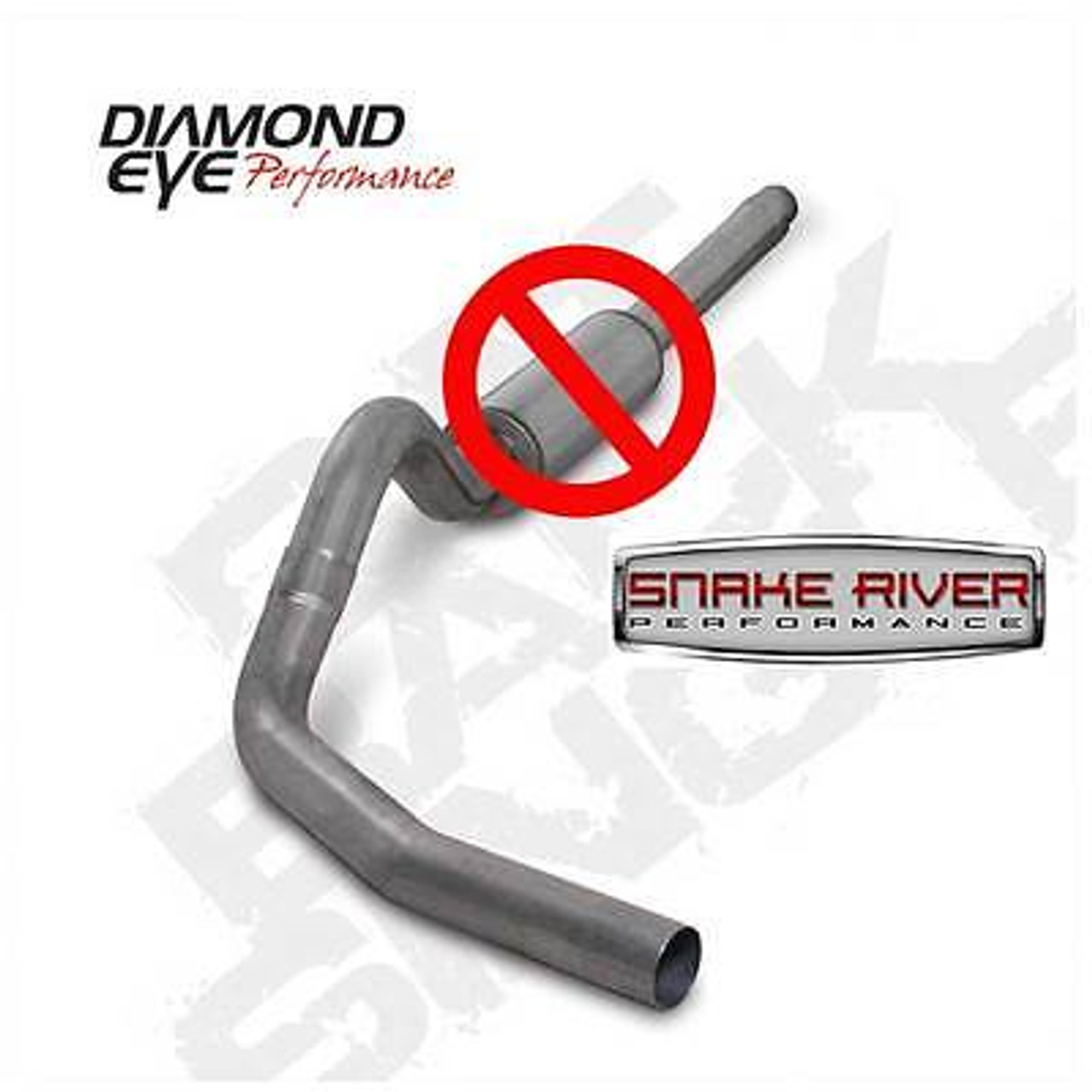 DIAMOND EYE 4" CAT BACK EXHAUST 94-97.5 FORD DIESEL 7.3L CAT BACK STAINLESS NO MUFFLER