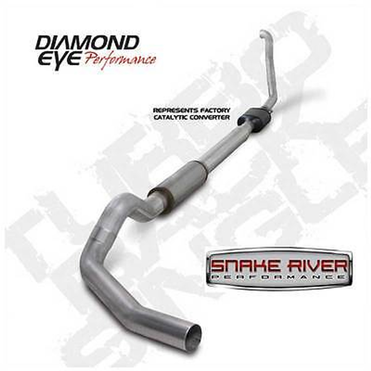 DIAMOND EYE 5" EXHAUST 94-97.5 FORD POWERSTROKE F250 F350 DIESEL 7.3L STOCK CAT