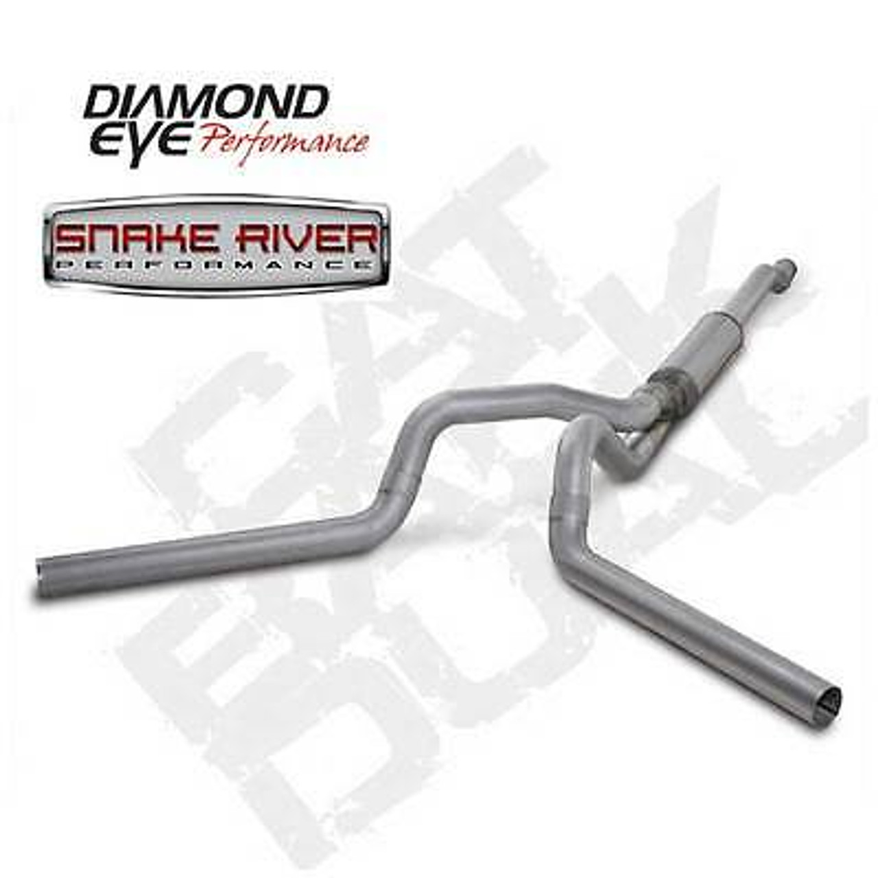 DIAMOND EYE 4" DUAL EXHAUST 03-07 FORD POWERSTROKE DIESEL 6.0L CAT BACK 4X4 ONLY