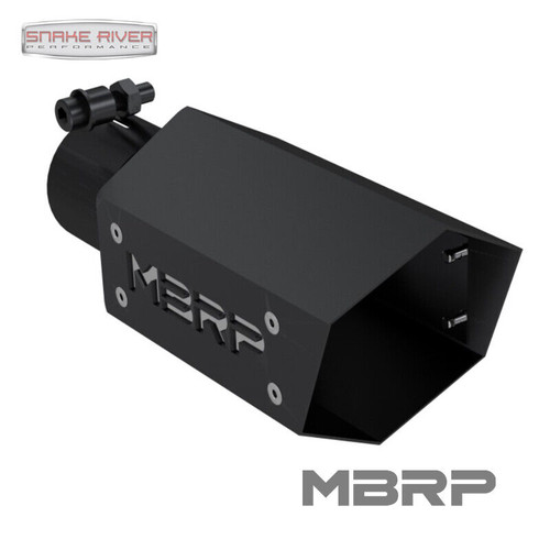MBRP BLACK HEX DIESEL EXHAUST TIP FITS 3" INLET STEEL LOGO 4" EXIT 10" LONG MBRP BLACK HEX DIESEL EXHAUST TIP FITS 3" INLET STEEL LOGO 4" EXIT 10" LONG