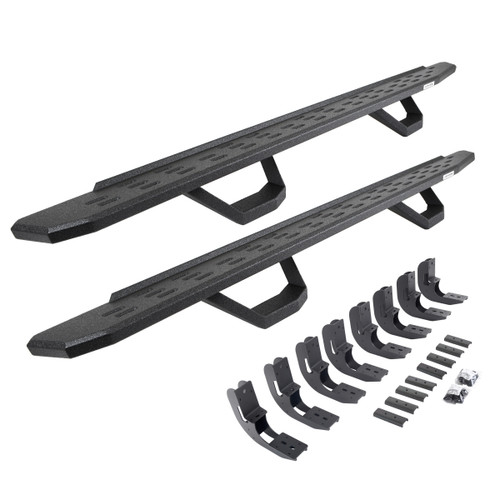 Go Rhino RB30 Running Boards w Drop Steps For 20-24 Silverado Sierra Crew Cab Go Rhino RB30 Running Boards w Drop Steps For 20-24 Silverado Sierra Crew Cab