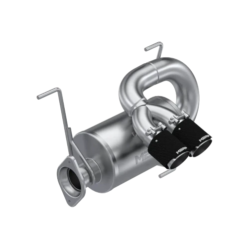 MBRP Slip on Dual Outlet Exhaust for 22-25 Polaris RZR PRO R w Carbon Fiber Tips