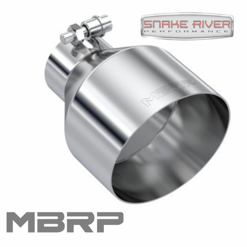 MBRP 2.5" Inlet 5" Outlet 6.5" Length Stainless Steel Polished Exhaust Tip T5190