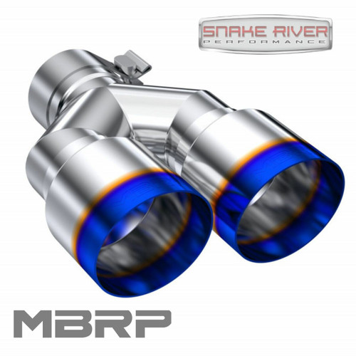 MBRP 2.5" In 3.5" Out 9.5" Right Length Dual Exit Burnt End Exhaust Tip T5171BE