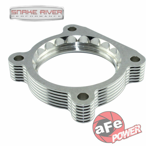 AFE Power Silver Throttle Body Spacer For 04-15 Nissan Titan 5.6L 46-36001 AFE Power Silver Throttle Body Spacer For 04-15 Nissan Titan 5.6L 46-36001