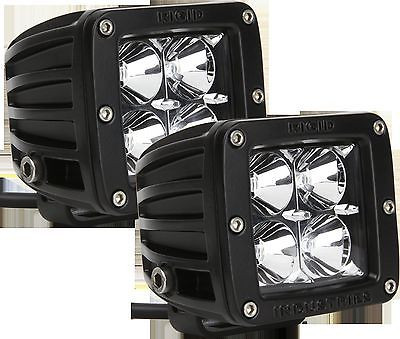 20211 - RIGID INDUSTRIES DUALLY D-SERIES HYBRID FLOOD WHITE LED SET OF TWO