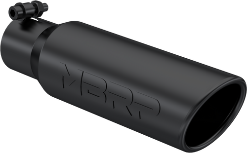 T5113BLK - MBRP EXHAUST TIP 2.5" INLET 3.5" OUTLET 12" LENGTH ANGLE ROLLED STAINLESS BLACK T5113BLK - MBRP EXHAUST TIP 2.5" INLET 3.5" OUTLET 12" LENGTH ANGLE ROLLED STAINLESS BLACK