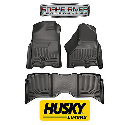 98341 - HUSKY FLOOR LINERS WEATHERBEATER 2009 - 2014 FORD F150 SUPERCAB BLACK