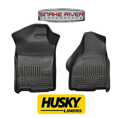 18331 - HUSKY FLOOR LINERS WEATHERBEATER FRONT 2009-2014 FORD F150 BLACK