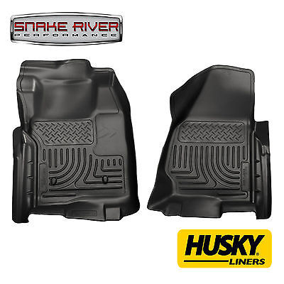 18711 - HUSKY FLOOR LINERS WEATHERBEATER 11-12 FORD F250 F350 STANDARD CAB BLACK