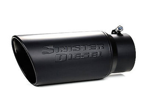SINISTER DIESEL BLACK EXHAUST TIP STAINLESS STEEL 5" INLET 6" OUTLET - SD-5-6-BLK