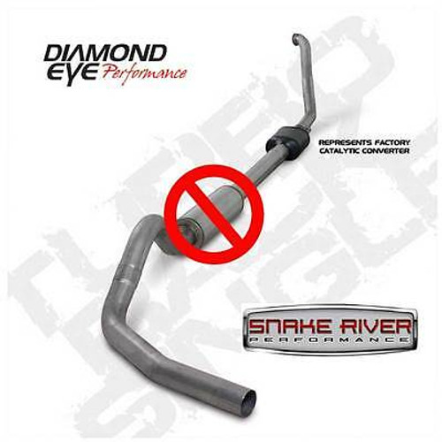 DIAMOND EYE 4" EXHAUST 94-97.5 FORD F250 F350 7.3 STAINLESS USES STOCK CAT NO MUFFLER DIAMOND EYE 4" EXHAUST 94-97.5 FORD F250 F350 7.3 STAINLESS USES STOCK CAT NO MUFFLER