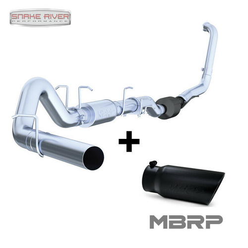 MBRP 4" EXHAUST 2003-2007 FORD POWERSTROKE DIESEL 6.0L F250 F350 WITH BLACK TIP