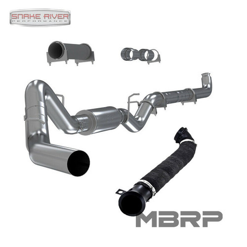 MBRP 4" EXHAUST 01-04 CHEVY GMC DURAMAX DIESEL 6.6L LB7 NO MUFFLER WITH DOWNPIPE