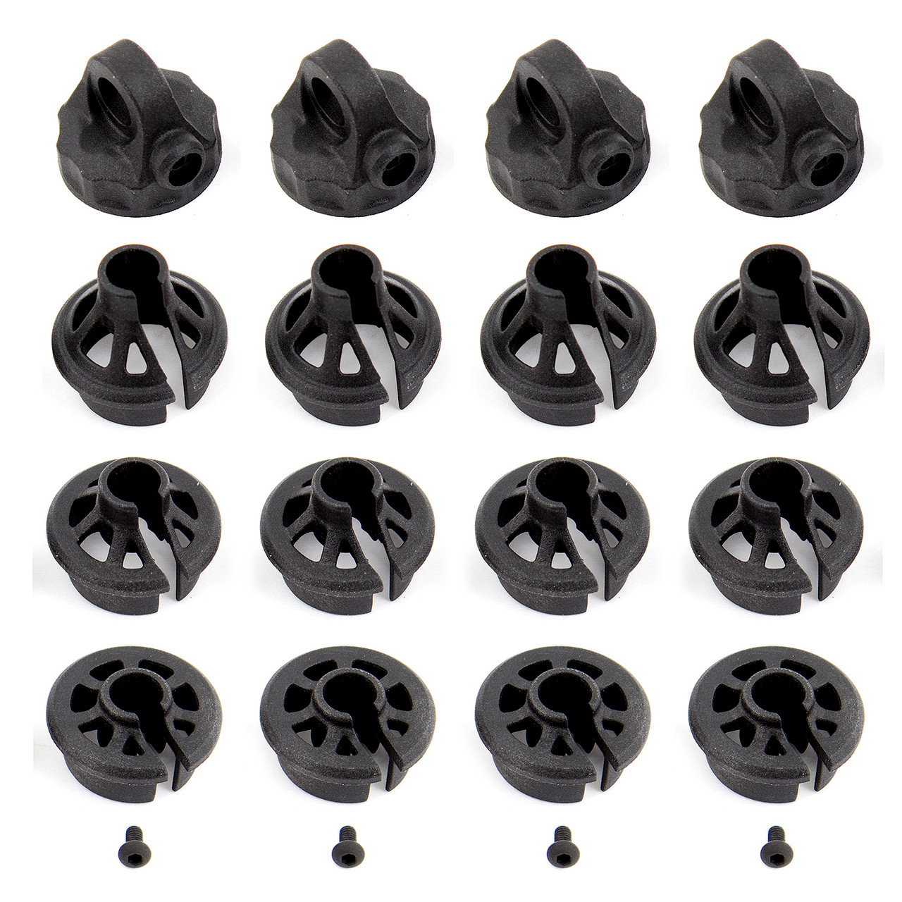 Team Associated B6.1 Shock Caps/Spring Cups (ASC91814) - GS Hobby