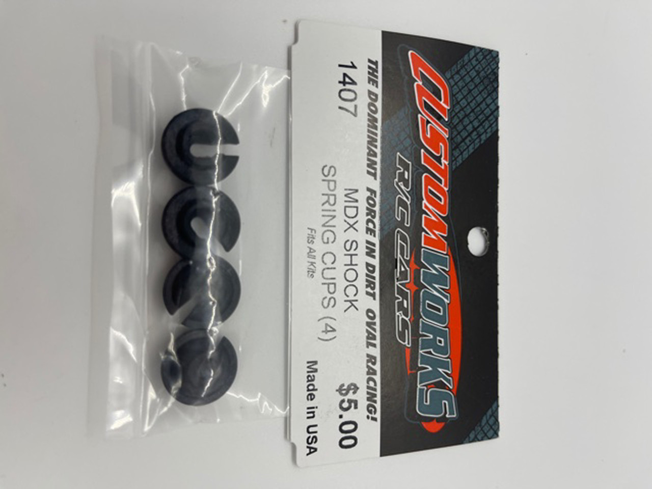 Custom Works Shock Spring Cups (4) (CSW1407) GS Hobby