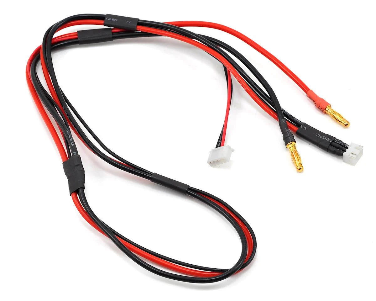 AVID 2S CHARGE LEAD CABLE W/4MM & 5MM BULLET CONNECTOR (2') | BLACK