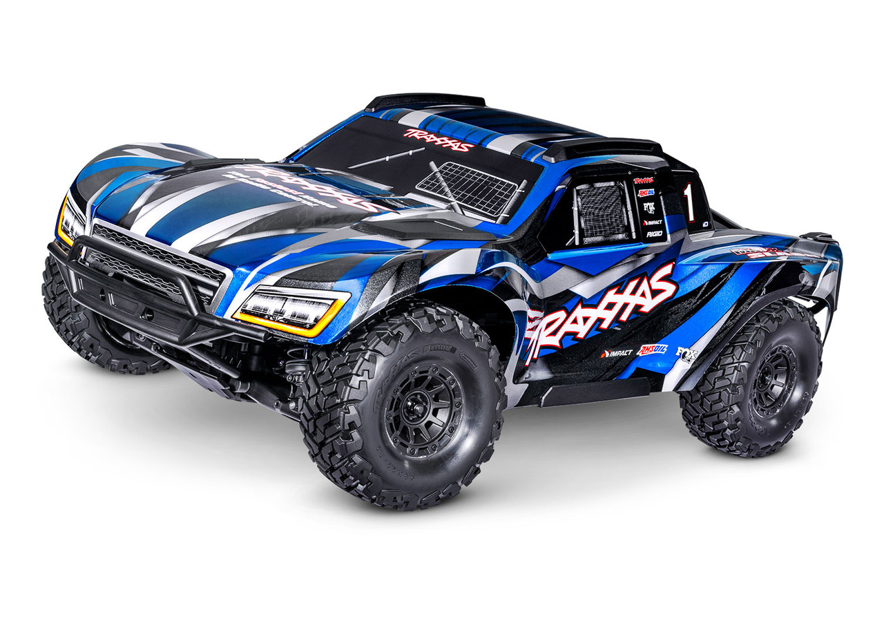 Traxxas Maxx-Slash 6S 4wd Short Course Truck (Blue) w/TQi 2.4GHz Radio &  TSM (TRA102076-4-BLUE)