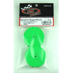 DE Racing Speedline 2.2 1/10 Buggy Front Wheels (4) (B6) (Green) w/12mm Hex (DER-SB-AFG) 