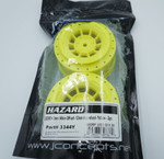 JConcepts 12mm Hex Hazard Short Course Wheels w/3mm Offset (Yellow) (2) (SC6.1) (JCO3344Y)